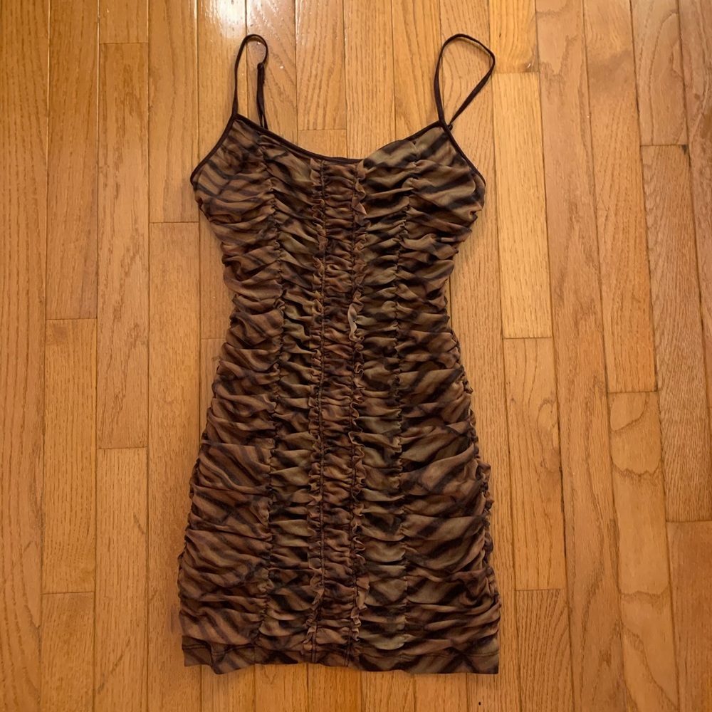 BROWN BODYCON DRESS